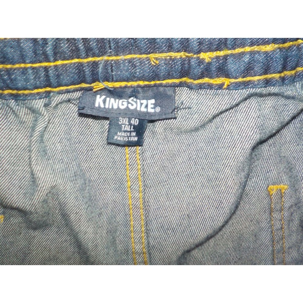 King Size 3X x 40 Big & X-Tall Blue Denim Jeans Unhemmed - Picture 5 of 5